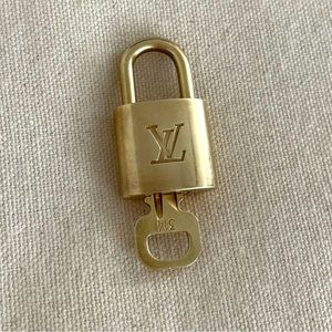 #314 Louis Vuitton Brass Lock and Key Set
